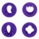 5 szett Lila-Fehér - Keksz készítő szett 8db cserélhető fejjel - Sütemény formázó - kiszúró forma - M9J9