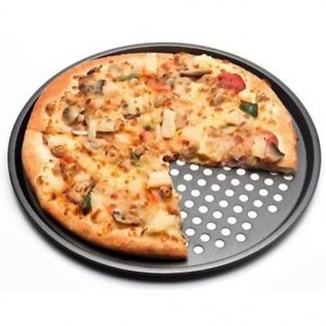 2X (szénacél nem tapadó pizza sütőedénytálca 32 cm-es pizza tányérantennákkal, O4M5