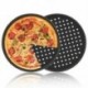 Fekete - 2db-os készlet - pizzasütő forma - fém sütőforma - Z3G2