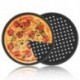 Fekete - 2db-os készlet - pizzasütő forma - fém sütőforma - P7R2