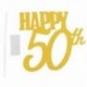 2db Happy 50th - Arany színű akril tortadísz szülinapra - P3F1