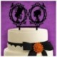 Halloween dekorációk fekete akril koponya stb Halloween torta Fancy Party Ca C6V8
