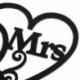 2db Mr és Mrs - Dupla szives akril tortadísz esküvőre - évfordulóra - különleges alkalmakra - B7K5