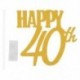 5db Happy 40th - Arany színű akril tortadísz szülinapra - Y8R5