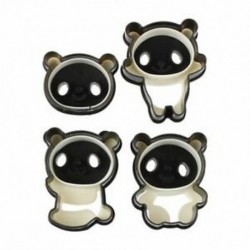 4db-os szett - Panda formájú műanyag forma - csokoládéforma - fondant forma - S3C1