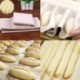 Erjesztett ronggyűrű tészta pékáruk serpenyőben kenyér baguette sütéshez Ma E3Q4