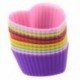10db Szív alakú muffin szilikon sütőforma - G1M7 B2P7