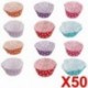 5 x 50db Színes pöttyös muffin papír többféle mintával szülinapra - esküvőre - évfordulóra - különleges alkalmakra