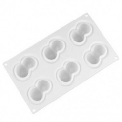 6 adagos Dupla cseresznyés szilikon csokoládéforma - fondant forma - sütőforma - B9L5