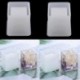 2X (szilikon formájú epoxi gyanta diy tolltartály-szervező négyzet alakú tároló Hol B7F1