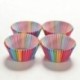 2 x 500db Szivárvány színű csíkos muffin papír szülinapra - esküvőre - évfordulóra - különleges alkalmakra - L6P8