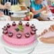 1X (1 db 28 cm-es konyhai torta díszítő jeges forgó forgóasztalos tortaállvány W D8J8
