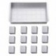 295x170mm-es Téglalap alakú tortaforma 12db 4cm-es blokkal - alumínium sütőforma - M5C3