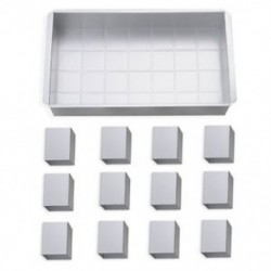 295x170mm-es Téglalap alakú tortaforma 12db 4cm-es blokkal - alumínium sütőforma - M5C3