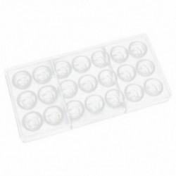 9 x 21 adagos Rózsa alakú műanyag csokoládéforma - fondant forma - R5A6