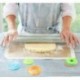2db 43cm hosszú rozsdamentes acél sodrófa és szilikon munkalap - marcipán kinyújtásához - fondant formázásához - A1G5