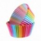 6 x 500db Szivárvány színű csíkos muffin papír szülinapra - esküvőre - évfordulóra - különleges alkalmakra - P4Z9