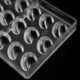 9 x 24 adagos Négyzet alakú műanyag csokoládéforma - fondant forma - Q6W9