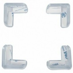 1X (4 darabos átlátszó, biztonságos, puha műanyag asztali sarokvédő védő O2X8)