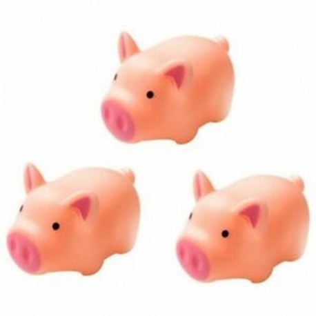 2X (3db-os gumi disznó-szorító rúd) Babafürdő játék gyerekbaba fiúknak F3E8