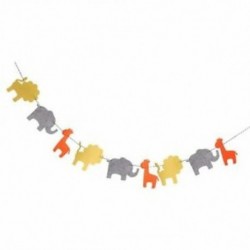Aranyos filccsalád koszorú oroszlán elefánt zsiráf dekoráció a gyermek R4C7-hez