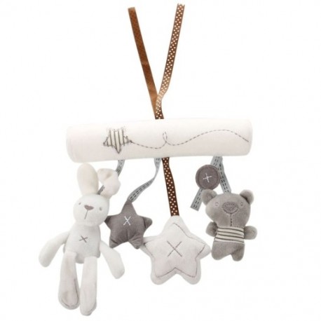 Nyuszi vagy kutya puha játék baba óvodai kiságy Musical Lullaby Mobile V3G5