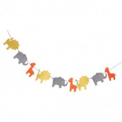 2X (Aranyos filc szalagfüzér oroszlán elefánt zsiráf dekoráció a gyermeknek L1T3