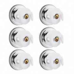 1X (6 darabos ajtógombok fedele - vastag gyermekbiztonsági burkolat) hGyerekbiztos ajtók W F8G3