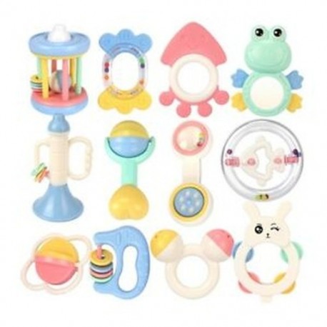 1X (Baby Rattles Teethers Set műanyag rajzfilm Jingle Bell csecsemőjátékok N B8H3