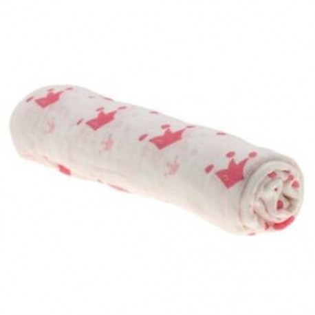5X (Cotton Lange újszülött Swaddle Blanket hálózsák 110 cm x 110 cm - Cro E2X1