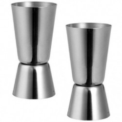 Rozsdamentes acél 25/50 ml Jigger bár kézműves kettős lélekmérő kupa csapszeg O9R1