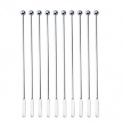 10db-os Swizzle Sticks fém - rozsdamentes acél keverő koktél kávékeverő A6A0