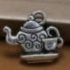 10 x ötvözött TEA POT &amp  TEA CUP 3D Charms Medálok B4X7