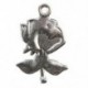 1X (10 darab antik ezüst ötvözet medálok - Rose - A0879 I8D5)