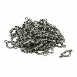 80 db ősi ezüst szív szerelmes csatlakozók 16x9mm D1G4 E8H7