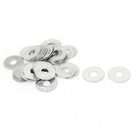 Fém alátét 6mm x 18mm x 1mm 30 db ezüst tónusú G3K3