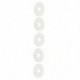 Fém alátét 6 mm x 18 mm x 1 mm 30 db ezüst tónus V3B9