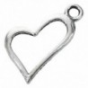 100 x Charm Medálok Szív Szerelem Tone 17 * 10mmďĽˆÓkori ezüst ďĽ Y5L4