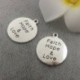 10 darab ötvözetű ősi ezüst &quot Faith Hope &amp  Love&quot  kerek DIY antik Messa N8Q8