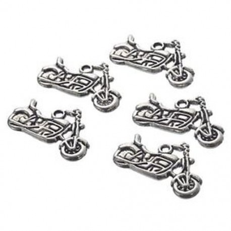 30X ezüst tónusú motorkerékpár medálok, 24x14mm-es ékszerek, amelyek a következményeket tartalmazzák: X6P5