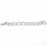 Ezüst ékszer kiegészítők 50PCS hosszabbító láncok 50x4mm R5H4