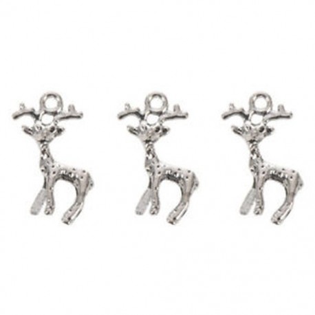 1X (50 db Charm Medálok Szarvas Állathang 22 * 15mmďĽˆEzüst ‰ ‰ Z2R1)