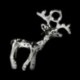 1X (50 db Charm Medálok Szarvas Állathang 22 * 15mmďĽˆEzüst ‰ ‰ Z2R1)