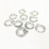 Csomag 10 ötvözet ősi ezüst &quot Szeretlek jobban&quot  kerek 30 mm-es DIY Antique Me O4V8
