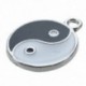 1X (20 db zománc Yin Yang Charm Medálok 22 * 18mmďĽˆfekete   fehérďĽ ‰ O6U4)