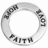 1X (20 ezüst hangú " Love Hope Faith"  gyűrű medálok, 23 mm-es nyaklánc-Jewelle O1N1