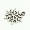100 db válogatott antik ezüst karácsonyi hópehely bársony medál a Craf N6S2-hez