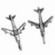 2x (50db-os Charm Medálok minta Repülőgép Repülőgép Ezüst Tónus 23x15 mm (7 / 8x M0J1