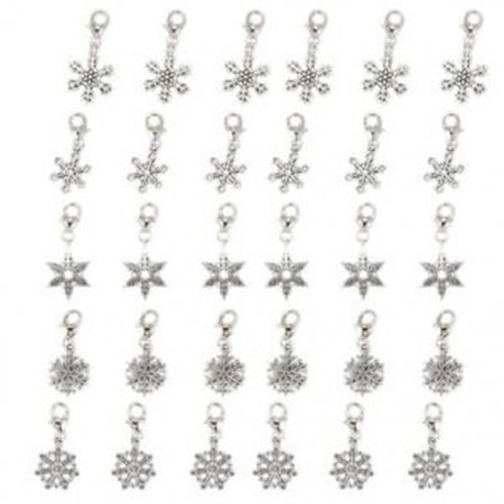 30 karácsonyi hópehely csipesz a Charm Fit L1 karkötőre