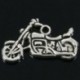 2X (30 db ezüst tónusú motorkerékpár medálok, 24x14mm-es ékszerek készítése Fi E5S3